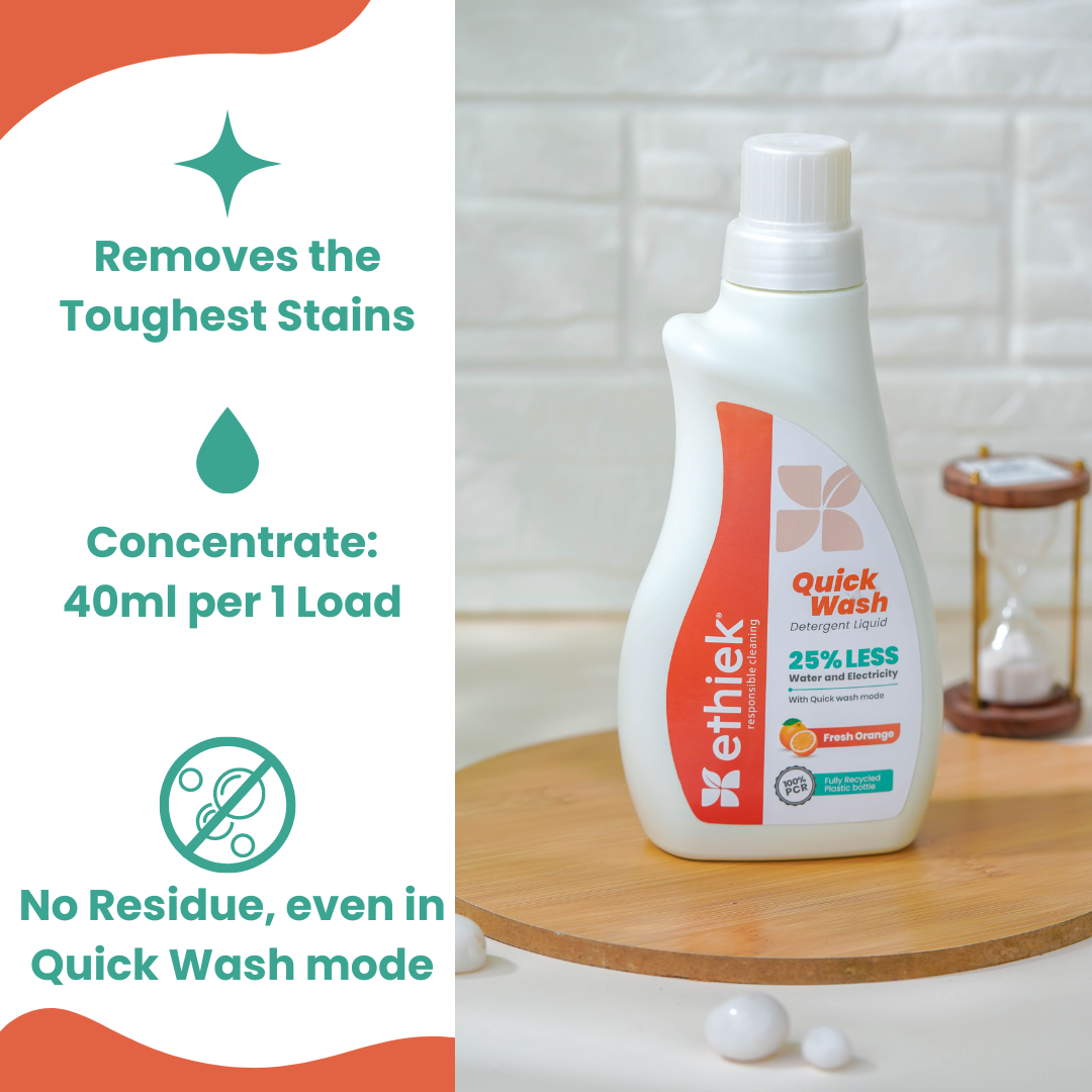 Quick Wash Detergent Liquid with FREE Bio Fabric Conditioner