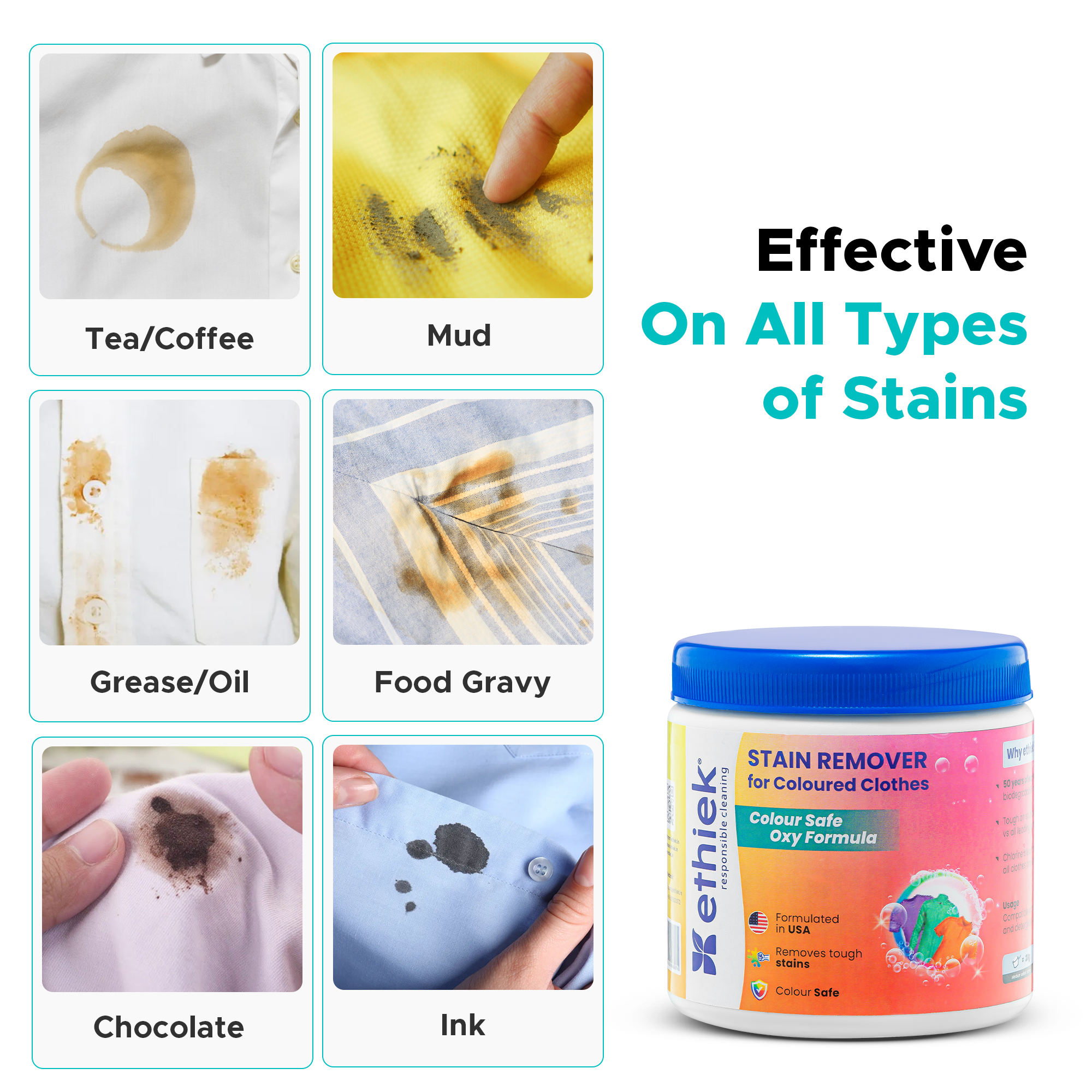 Fabric Stain Remover for Coloured Clothes