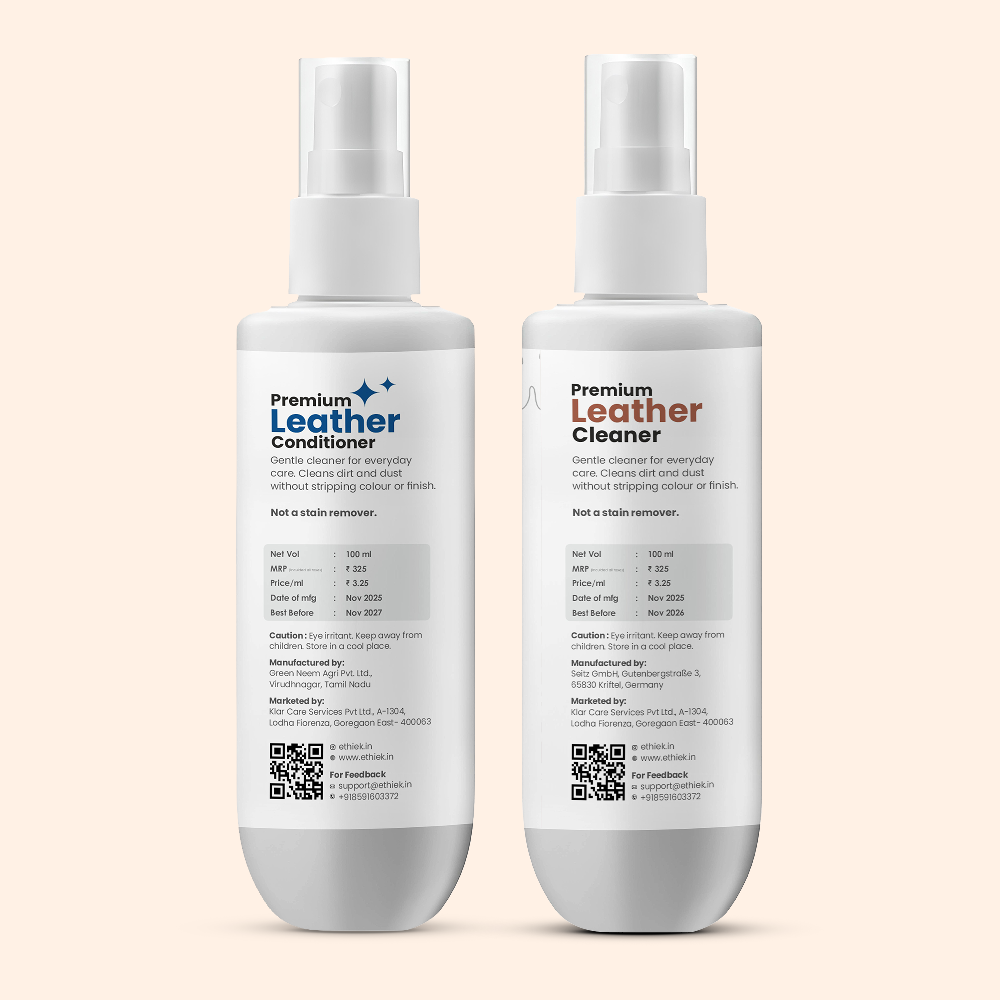 Premium Leather Kit - Cleaner + Conditioner