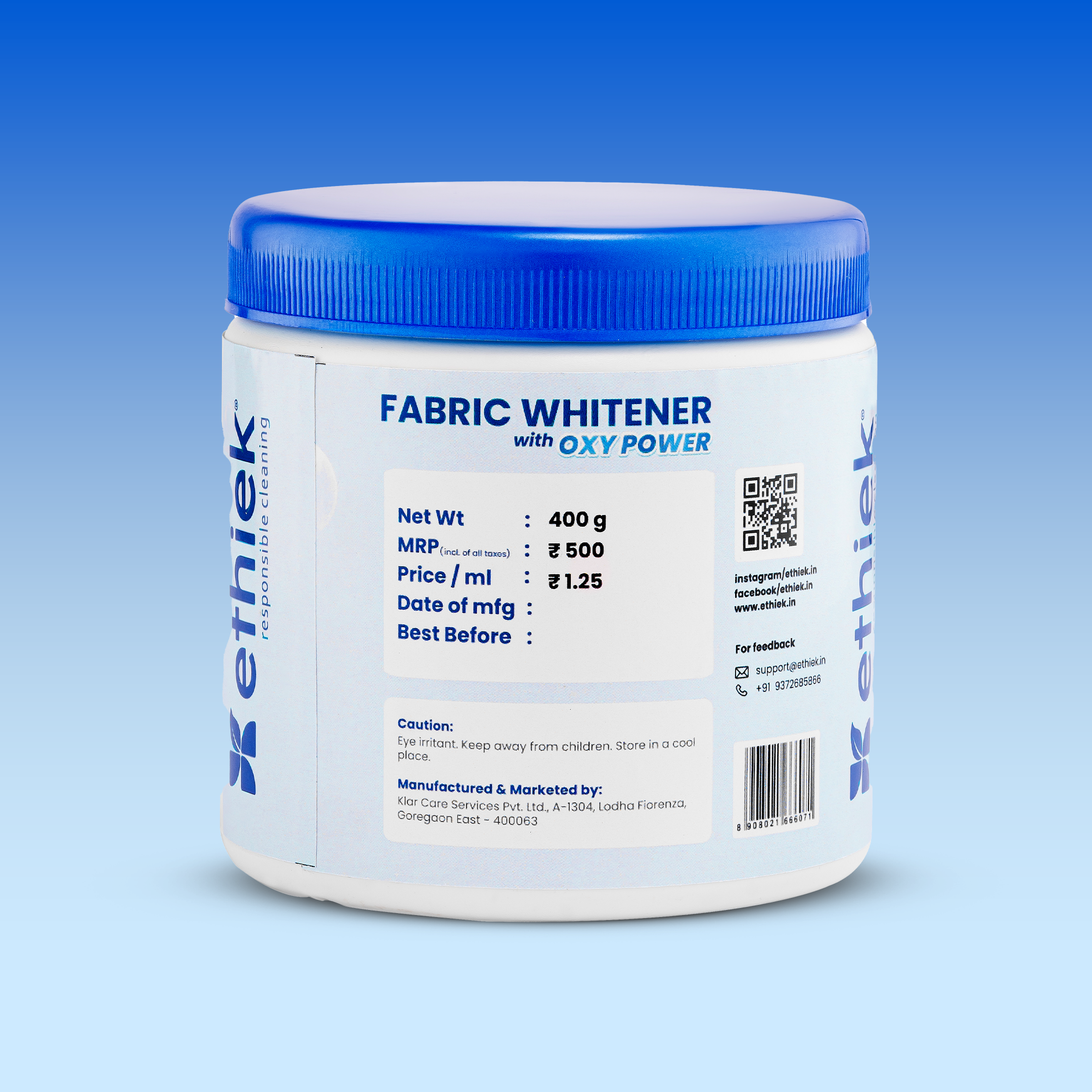 Fabric Whitener / Add-on Detergent Powder