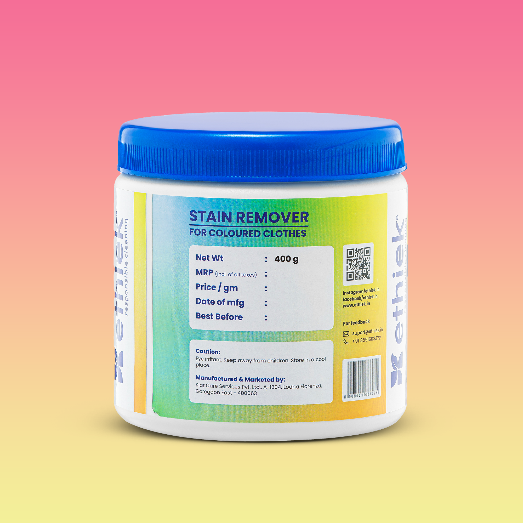 Fabric Stain Remover for Coloured Clothes