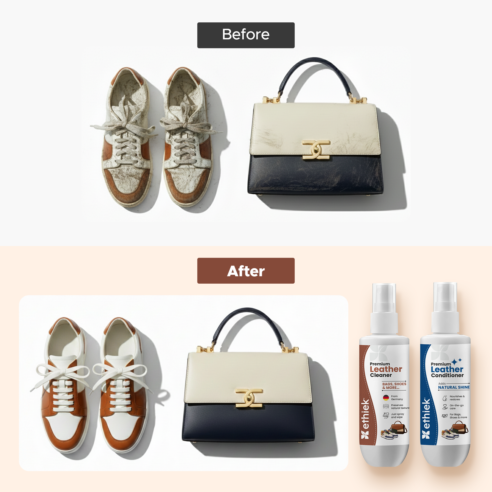 Premium Leather Kit - Cleaner + Conditioner