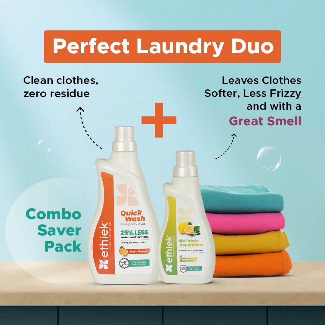 Quick Wash Detergent Liquid with FREE Bio Fabric Conditioner