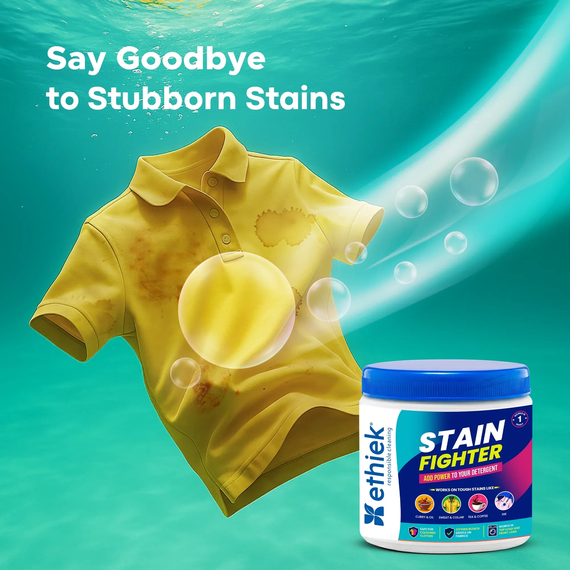 Concentrated Detergent Powder + Stain Fighter for Coloured Clothes