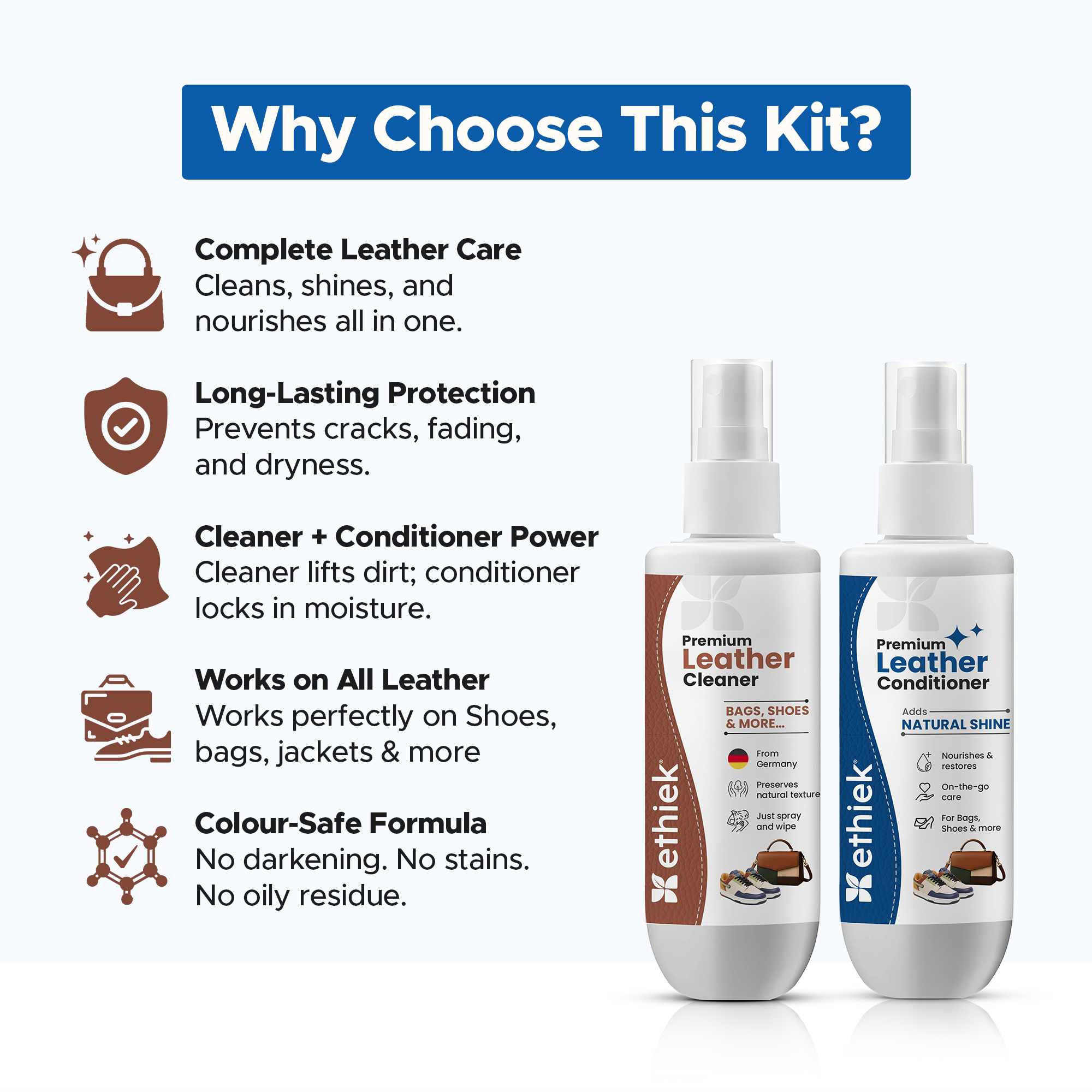 Premium Leather Kit - Cleaner + Conditioner