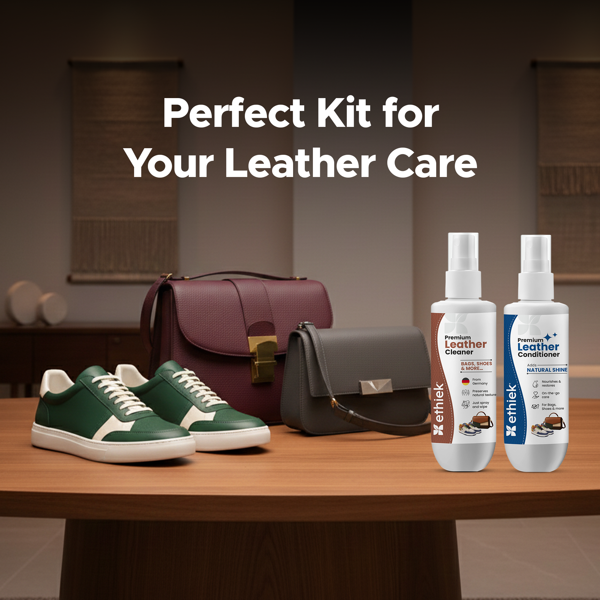 Premium Leather Kit - Cleaner + Conditioner