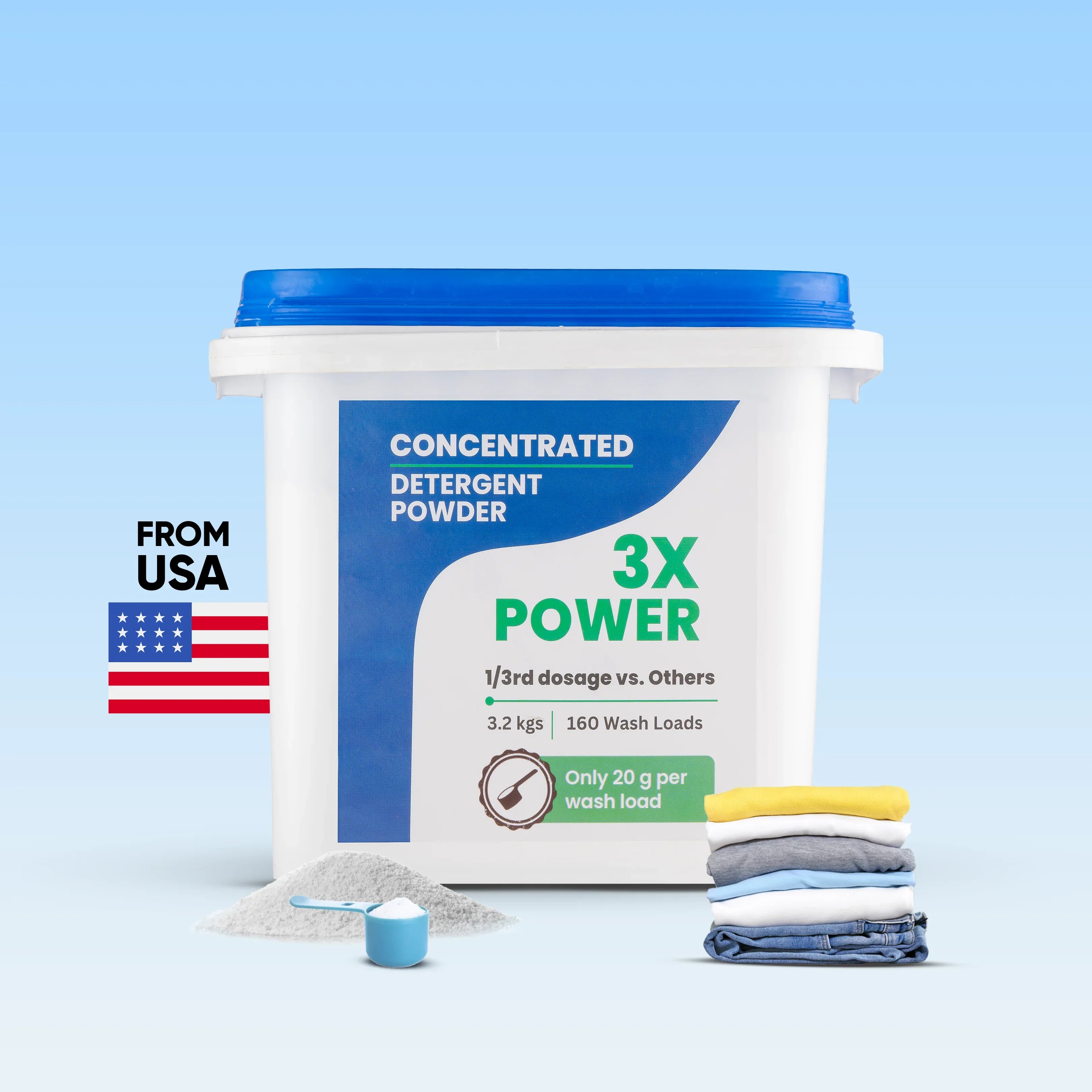 Concentrated Powder Concentrated Detergent Powder - 1/3 dosage, effective stain removal ...
